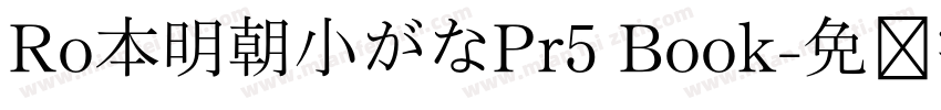 Ro本明朝小がなPr5 Book字体转换
